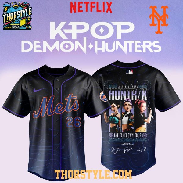New York Mets x KPop Demon Hunters The Takedown Tour Baseball Jersey 2026
