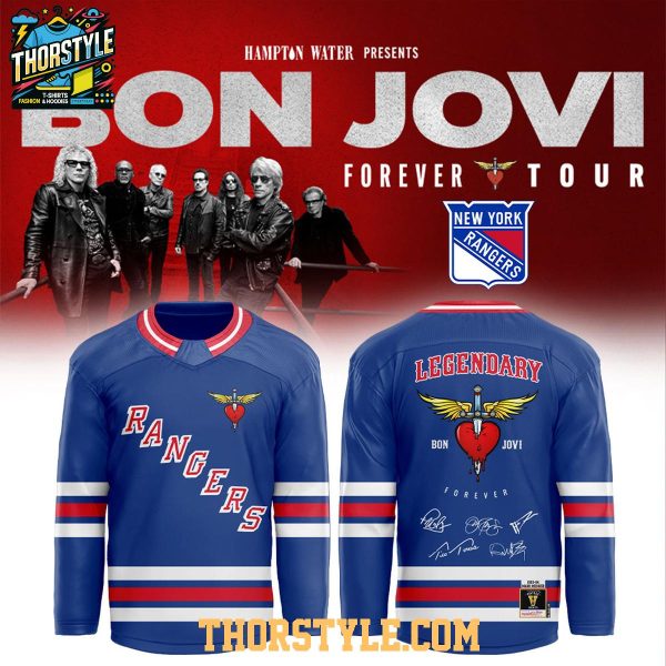New York Rangers x Bon Jovi Forever Tour In Madison Square Garden 2026 Hockey Jersey