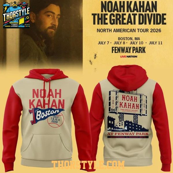 Noah Kahan x Boston Red Sox 2026 The Great Divine World Tour Hoodie Shirts