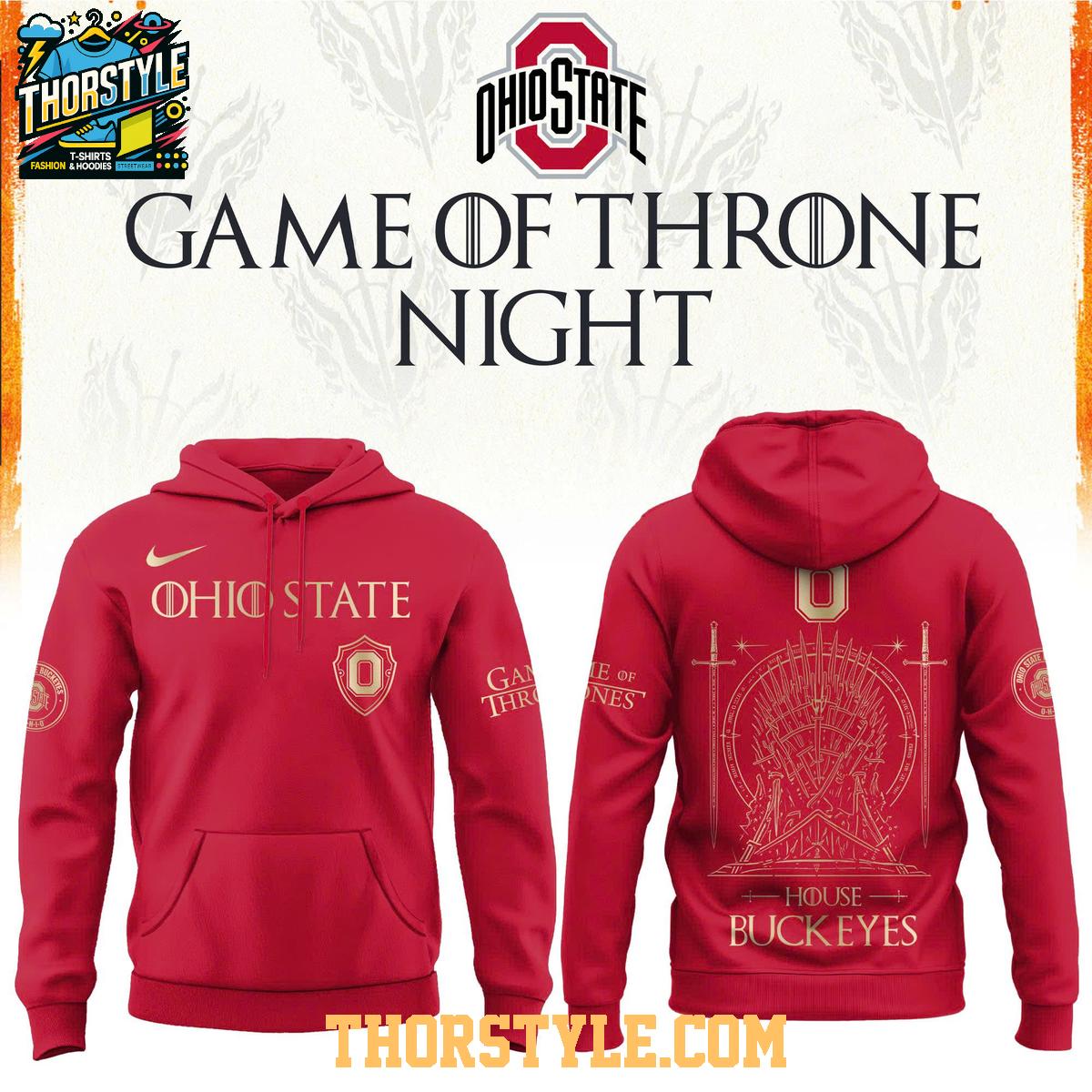 Ohio State Buckeyes 2026 House Of The Dragons Night NCAA Hoodie Shirts Ohio State Buckeyes 2026 House Of The Dragons Night NCAA Hoodie Shirts