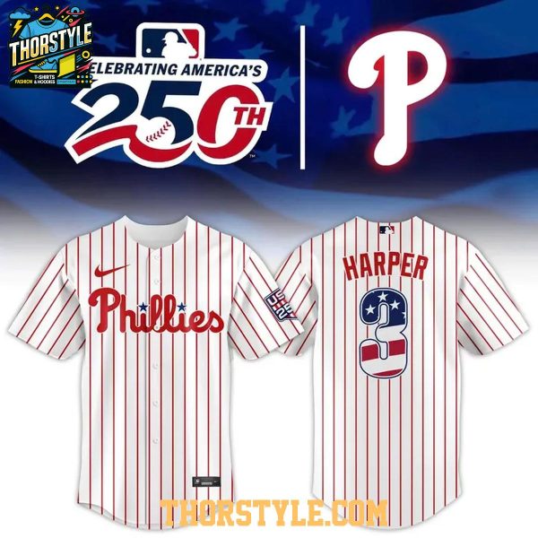 Philadelphia Phillies 2026 America250 Stadium Personalized Baseball Jersey