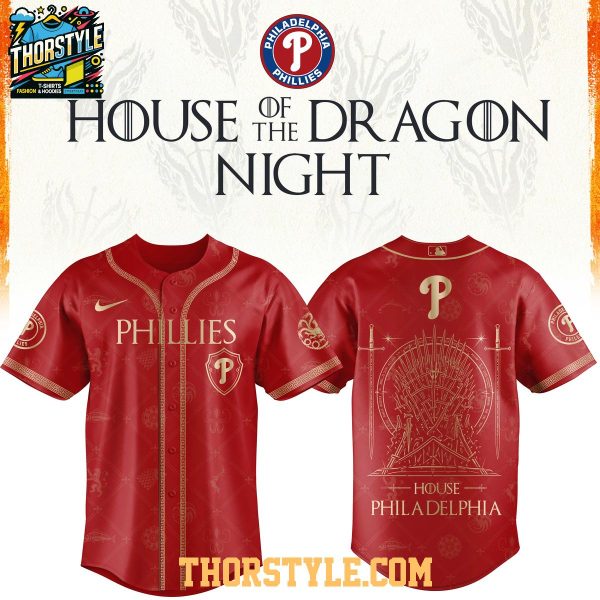 Philadelphia Phillies x House Of The Dragons 2026 GOT Night Baseball Jersey