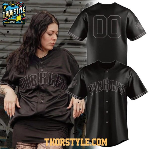 Portland Pickles 2026 Emo Night All Black Personalized Baseball Jersey