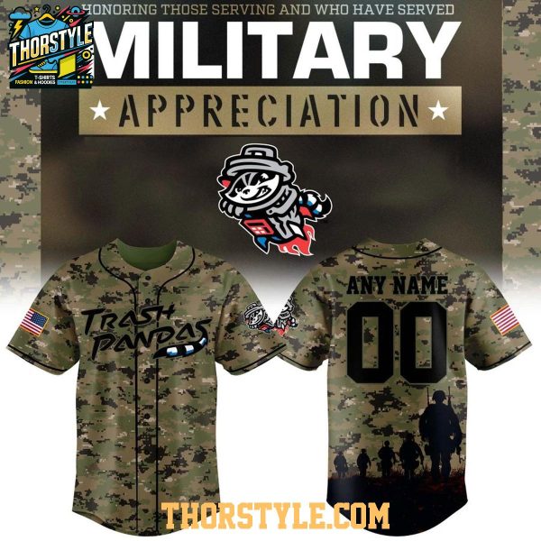 Rocket City Trash Pandas 2026 Military Appreciation Night Always Remember Jersey