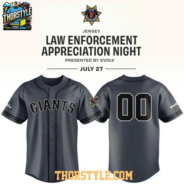 San Francisco Giants 2026 Law Enforcement Night Custom Baseball Jersey