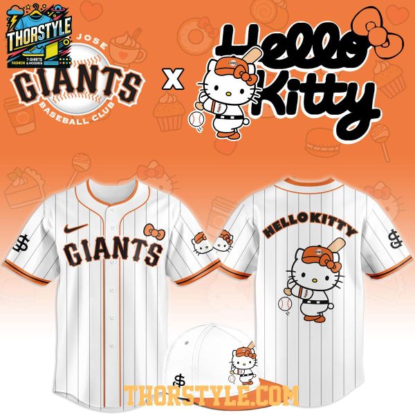 San Jose Giants x Hello Kitty Classic Striped 2026 Night MiLB Game Jersey