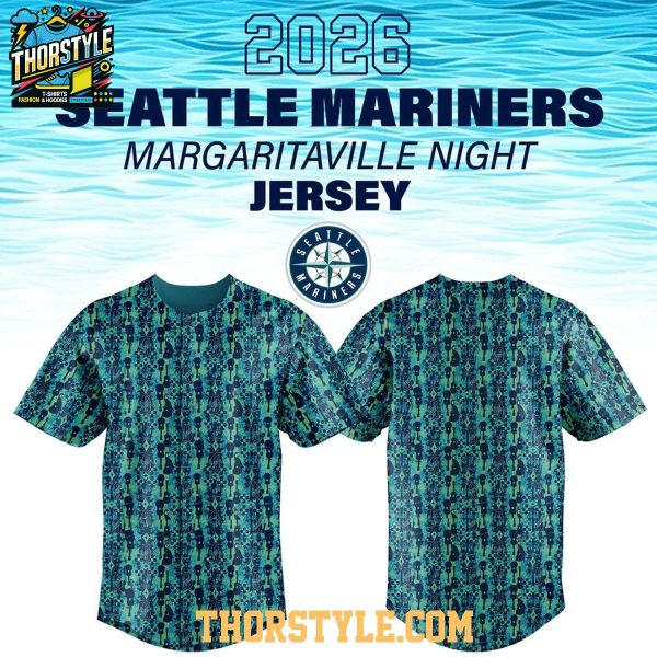 Seattle Mariners Margaritaville Night 2026 Hawaiian Custom Baseball Jersey