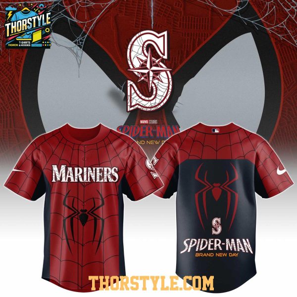 Seattle Mariners x Spider-Man Brand New Day 2026 Theme Game Jersey