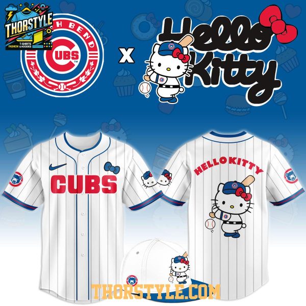 South Bend Cubs x Hello Kitty Classic Striped 2026 Night MiLB Game Jersey