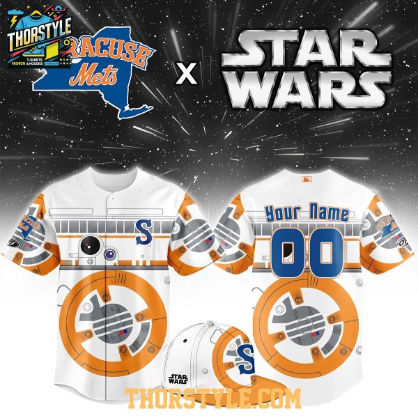 Syracuse Mets Star Wars Night 2026 R2-D2 Custom MiLB Baseball Jersey