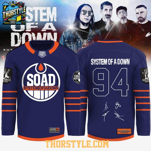 System Of A Down Europe UK Stadium Tour 2026 Personalized Hockey Jersey