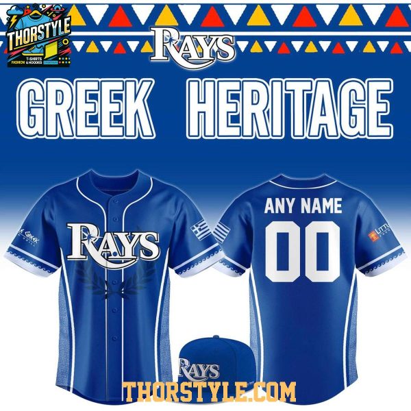 Tampa Bay Rays x Greek Heritage Night 2026 Personalized Baseball Jersey