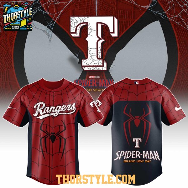 Texas Rangers x Spider-Man Brand New Day 2026 Theme Game Jersey