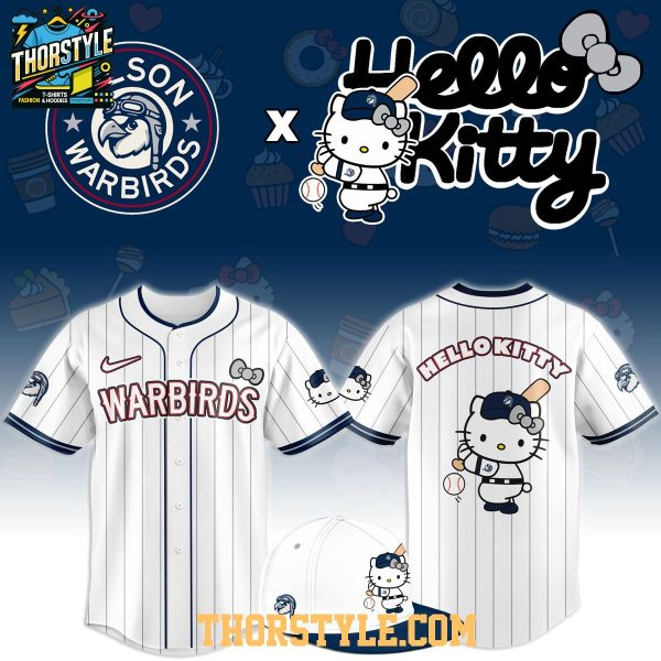Wilson Warbirds x Hello Kitty Classic Striped 2026 Night MiLB Game Jersey