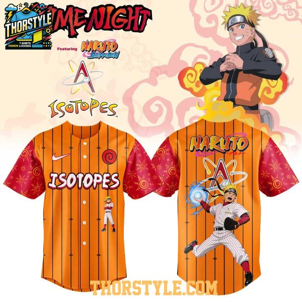 Albuquerque Isotopes Naruto Shippuden Anime Night 2026 Striped Orange Jersey