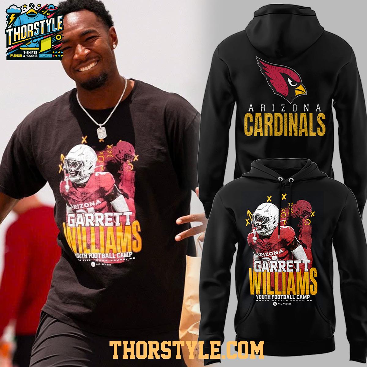Arizona Cardinals Garrett Williams 2026 Youth Football Camp Hoodie T-Shirt Arizona Cardinals Garrett Williams 2026 Youth Football Camp Hoodie T-Shirt