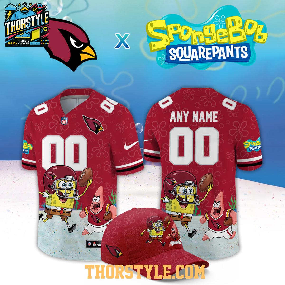 Arizona Cardinals x SpongeBob Squarepants 2026 Night Custom Football Jersey Arizona Cardinals x SpongeBob Squarepants 2026 Night Custom Football Jersey