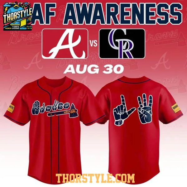 Atlanta Braves Deaf Awareness Night 2026 Tribute Game Baseball Jersey