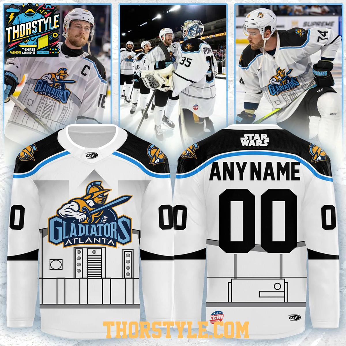 Atlanta Gladiators Star Wars Night 2026 x R2-D2 Custom Hockey Jersey Atlanta Gladiators Star Wars Night 2026 x R2-D2 Custom Hockey Jersey
