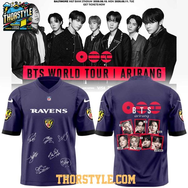 Baltimore Ravens x BTS 2026 Arirang World Tour Custom Football Jersey
