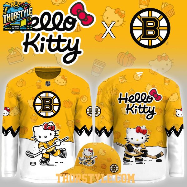 Boston Bruins 2026 Hello Kitty x Sario Theme Game Hockey Jersey