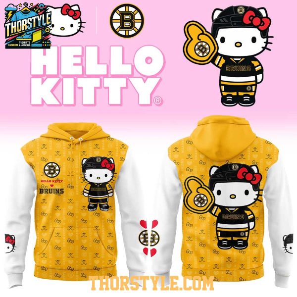 Boston Bruins Hello Kitty 2026 Love Of Ice Night Hoodie T-Shirt