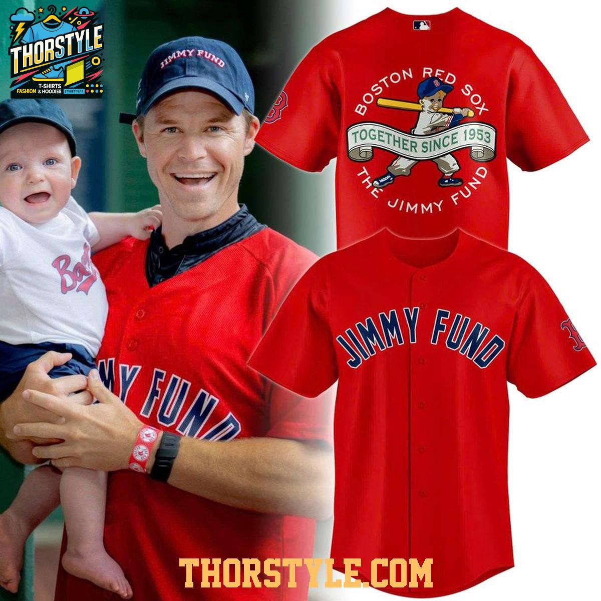 Boston Red Sox 2026 Strike Out Cancer Since 1953 Jimmy Fund Baseball Jersey Boston Red Sox 2026 Strike Out Cancer Since 1953 Jimmy Fund Baseball Jersey