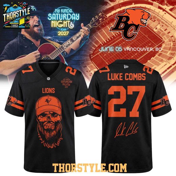 British Columbia Lions x Luke Combs My Kinda Saturday Night Tour 2027 Jersey