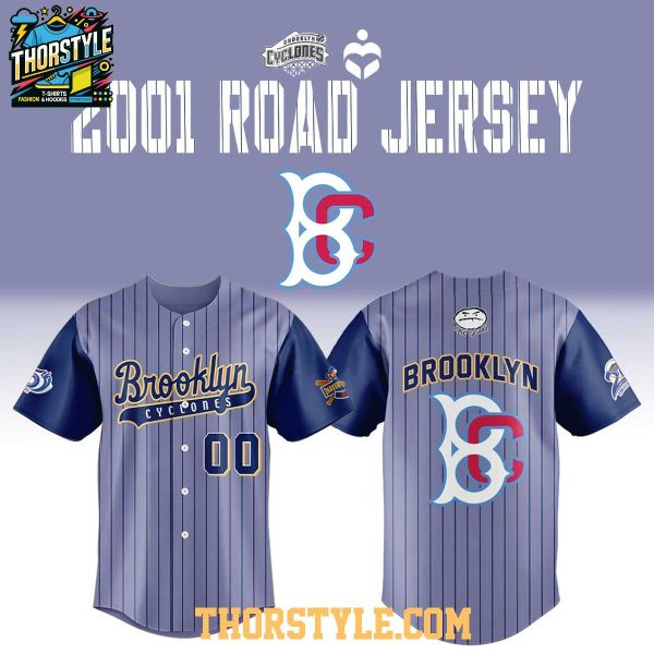 Brooklyn Cyclones 2021-2026 Road Class Stripes Personalized Baseball Jersey