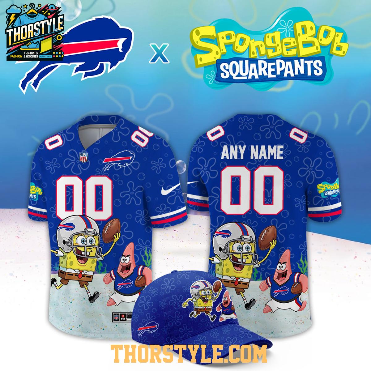 Buffalo Bills x SpongeBob Squarepants 2026 Night Custom Football Jersey Buffalo Bills x SpongeBob Squarepants 2026 Night Custom Football Jersey