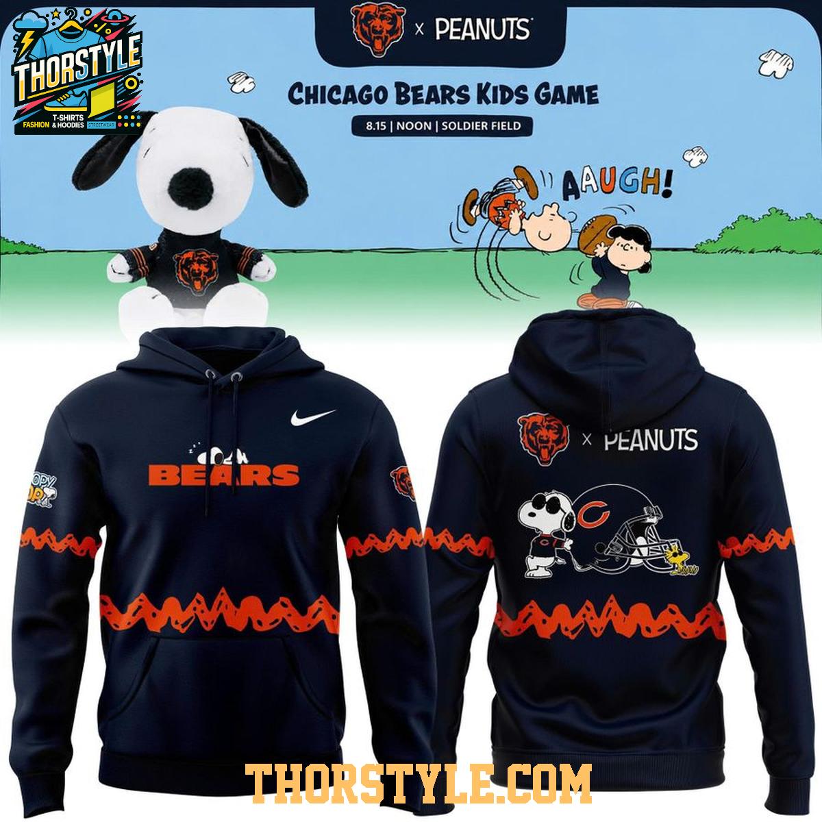Chicago Bears Peanuts Snoopy Night 2026 NFL Game Hoodie T-Shirt Navy Chicago Bears Peanuts Snoopy Night 2026 NFL Game Hoodie T-Shirt Navy