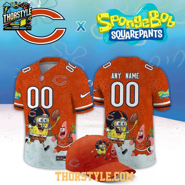 Chicago Bears x SpongeBob Squarepants 2026 Night Custom Football Jersey