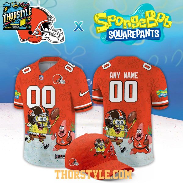 Cleveland Browns x SpongeBob Squarepants 2026 Night Custom Football Jersey