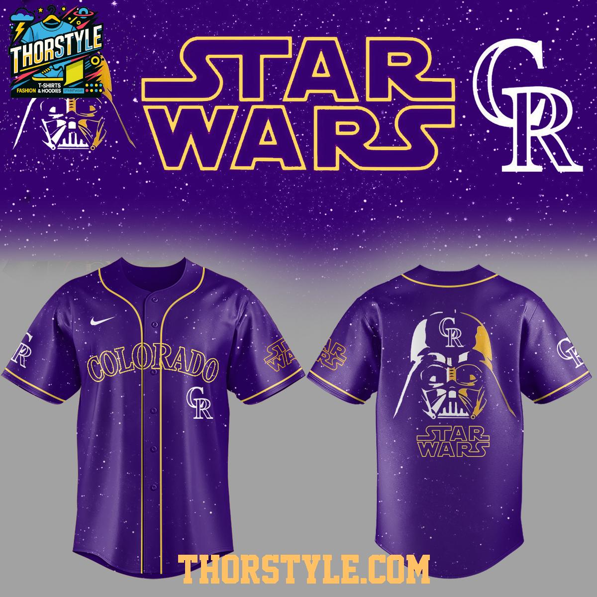 Colorado Rockies x Star Wars Game Night Darth Vader 2026 Baseball Jersey Colorado Rockies x Star Wars Game Night Darth Vader 2026 Baseball Jersey