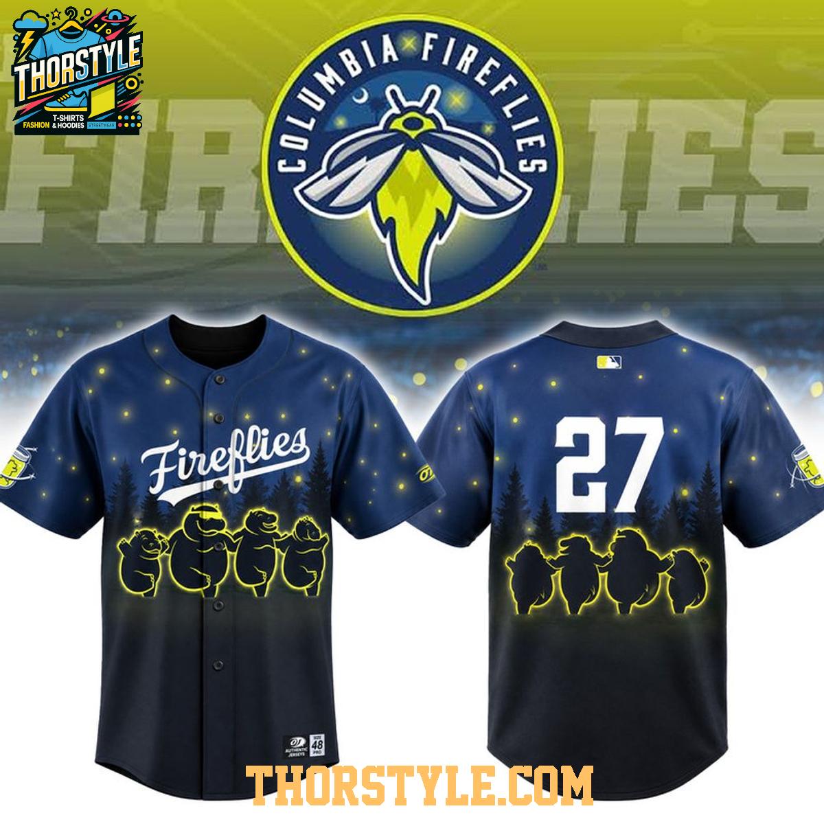 Columbia Fireflies 108 Fireflies Syncronized Hippos 2026 Night Baseball Jersey Columbia Fireflies 108 Fireflies Syncronized Hippos 2026 Night Baseball Jersey