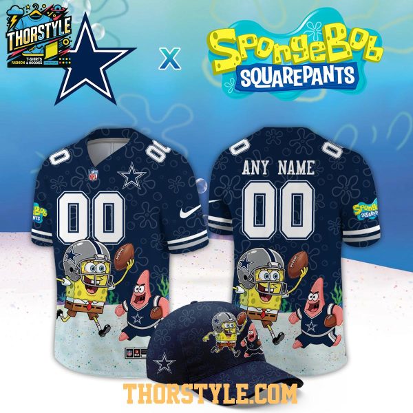 Dallas Cowboys x SpongeBob Squarepants 2026 Night Custom Football Jersey