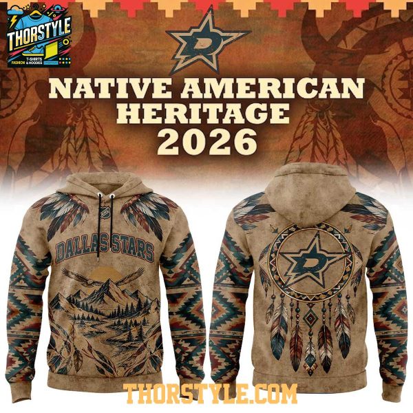Dallas Stars 2026 NHL x Native American Heritage Night Hoodie T-Shirt