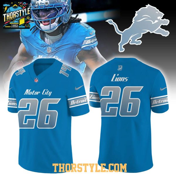 Detroit Lions 2026 Rivalries Full Throttle Night Personalized Football Jersey