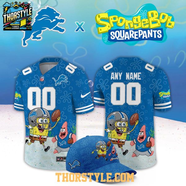 Detroit Lions x SpongeBob Squarepants 2026 Night Custom Football Jersey