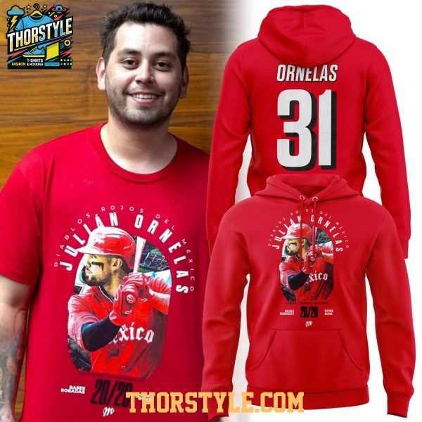 Diablos Rojos del Mexico Julian Ornelas 31 Conmemorativa 2026 Hoodie Shirts