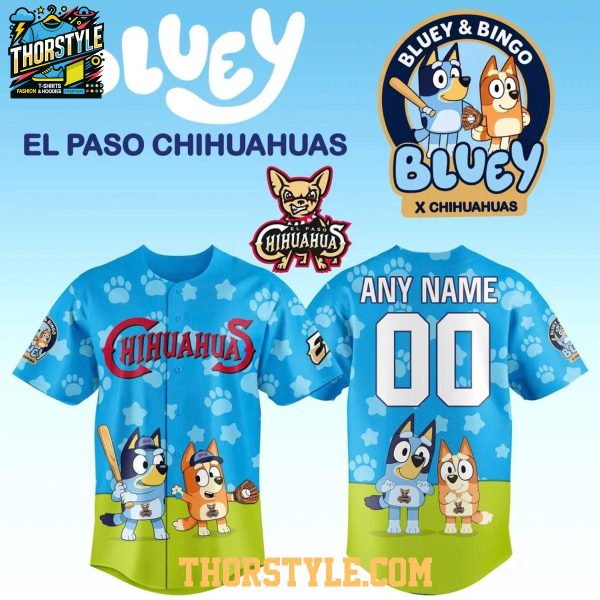 El Paso Chihuahuas Bluey And Bingo 2026 Game Custom Baseball Jersey
