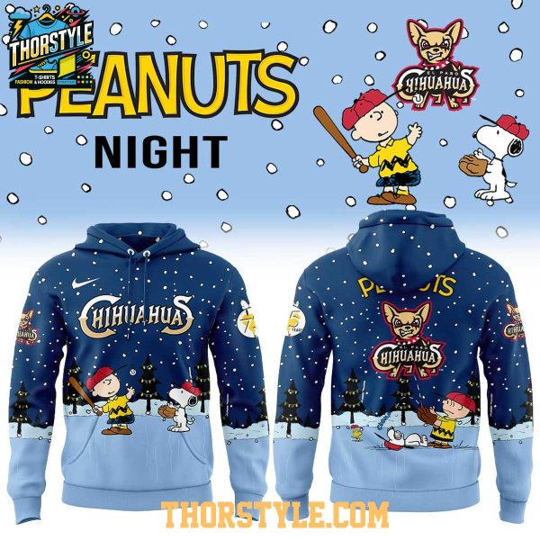 El Paso Chihuahuas x Peanuts 2026 Christmas Night Snoopy Hoodie T-Shirt