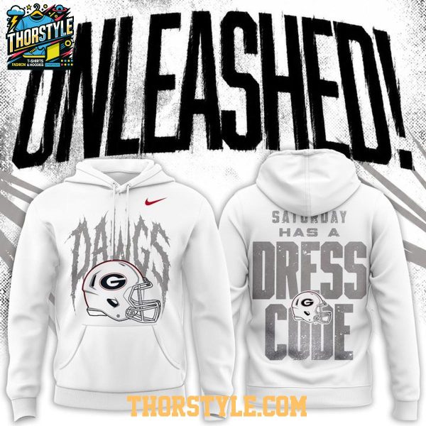 Georgia Bulldogs Whiteout Dawgs 2026 Saturday Dress Code Hoodie T-Shirt