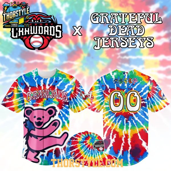 Hickory Crawdads Grateful Dead Night 2026 Personalized Baseball Jersey