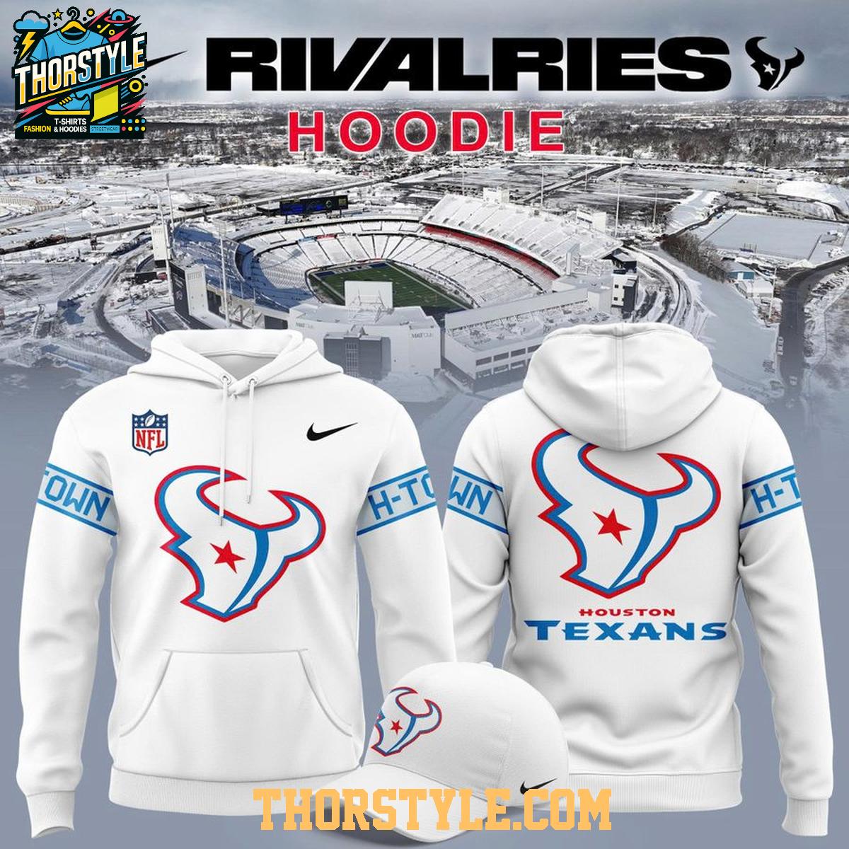 Houston Texans 2026 Rivalries Match White Out Hoodie T-Shirt Houston Texans 2026 Rivalries Match White Out Hoodie T-Shirt