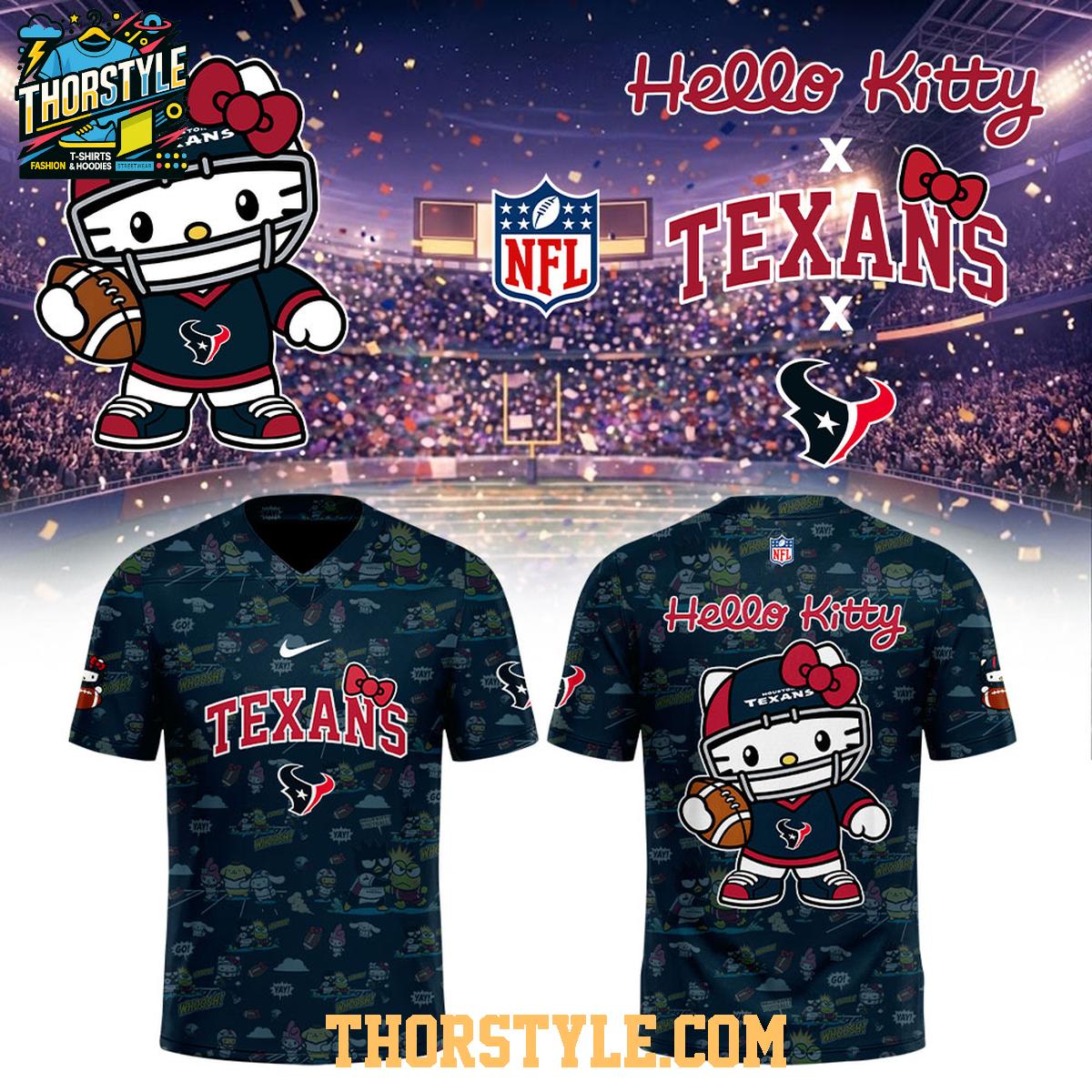 Houston Texans Hello Kitty 2026 x NFL Theme Night Football Jersey Houston Texans Hello Kitty 2026 x NFL Theme Night Football Jersey