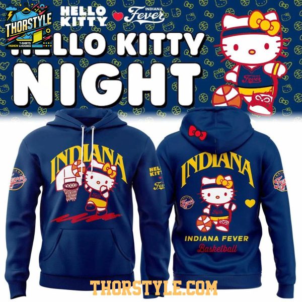 Indiana Fever Hello Kitty Night 2026 WNBA Theme Game Hoodie T-Shirt