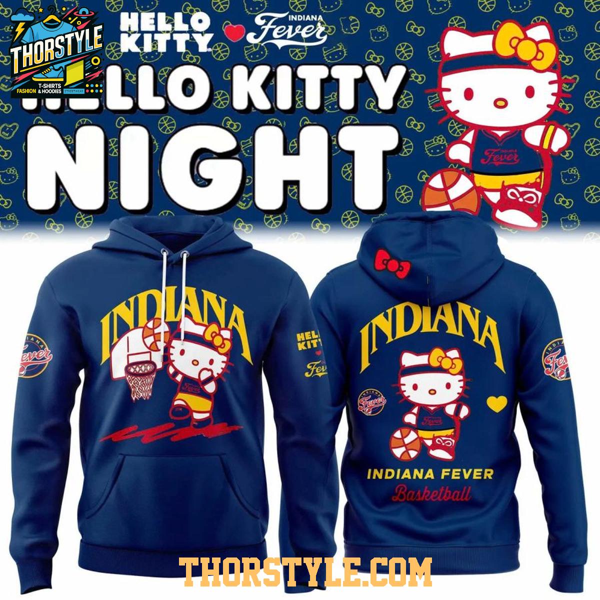 Indiana Fever Hello Kitty Night 2026 WNBA Theme Game Hoodie T-Shirt Indiana Fever Hello Kitty Night 2026 WNBA Theme Game Hoodie T-Shirt