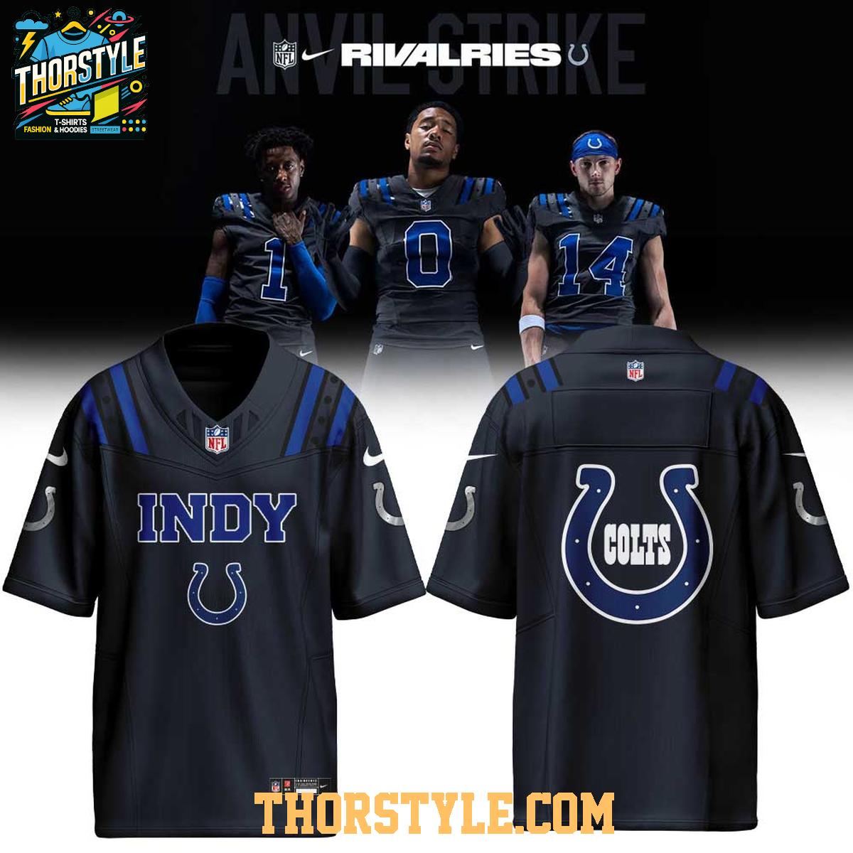Indianapolis Colts Rivalries 2026 Anvil Strike Personalized Football Jersey Indianapolis Colts Rivalries 2026 Anvil Strike Personalized Football Jersey