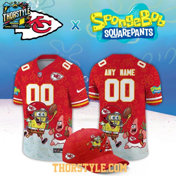 Kansas City Chiefs x SpongeBob Squarepants 2026 Night Custom Football Jersey